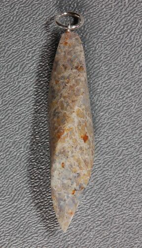 Agatized Dinosaur Bone Twist Pendant #22524